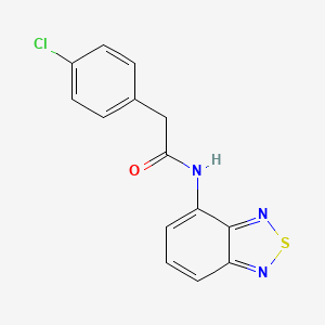 molecular formula C14H10ClN3OS B5547786 N-2,1,3-benzothiadiazol-4-yl-2-(4-chlorophenyl)acetamide 