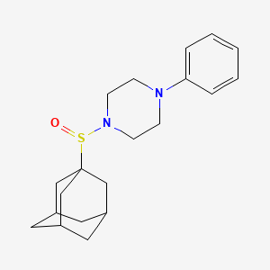 molecular formula C20H28N2OS B5547795 1-(1-adamantylsulfinyl)-4-phenylpiperazine 