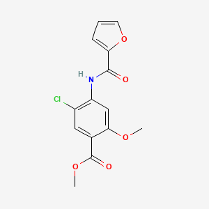 molecular formula C14H12ClNO5 B5547812 methyl 5-chloro-4-(2-furoylamino)-2-methoxybenzoate 