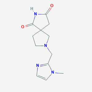 molecular formula C12H16N4O2 B5547826 7-[(1-甲基-1H-咪唑-2-基)甲基]-2,7-二氮杂螺[4.4]壬烷-1,3-二酮 