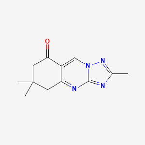 molecular formula C12H14N4O B5547832 2,6,6-三甲基-6,7-二氢[1,2,4]三唑并[5,1-b]喹唑啉-8(5H)-酮 
