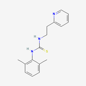 molecular formula C16H19N3S B5547864 N-(2,6-dimethylphenyl)-N'-(2-pyridin-2-ylethyl)thiourea 