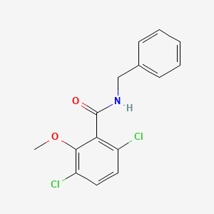 molecular formula C15H13Cl2NO2 B5547868 N-苄基-3,6-二氯-2-甲氧基苯甲酰胺 
