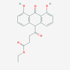 molecular formula C20H18O6 B055479 Carbethoxy propionyldithranol CAS No. 116293-88-0