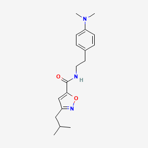 molecular formula C18H25N3O2 B5547917 N-{2-[4-(二甲氨基)苯基]乙基}-3-异丁基-5-异恶唑甲酰胺 