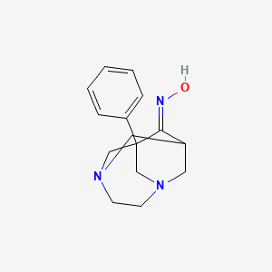 molecular formula C15H19N3O B5547925 1-phenyl-3,6-diazatricyclo[4.3.1.1~3,8~]undecan-9-one oxime 