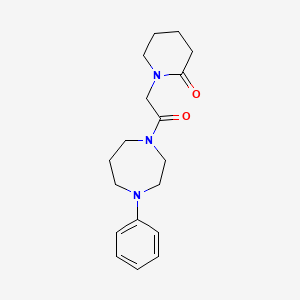 molecular formula C18H25N3O2 B5547954 1-[2-oxo-2-(4-phenyl-1,4-diazepan-1-yl)ethyl]piperidin-2-one 