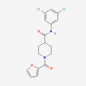 molecular formula C17H16Cl2N2O3 B5547970 N-(3,5-dichlorophenyl)-1-(2-furoyl)-4-piperidinecarboxamide 