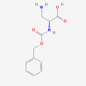 molecular formula C11H14N2O4 B554799 (R)-3-氨基-2-(((苄氧羰基)氨基)丙酸 CAS No. 62234-37-1