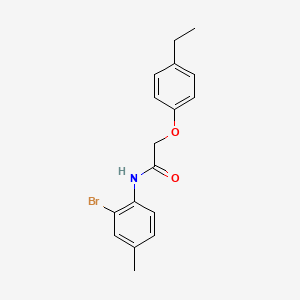 molecular formula C17H18BrNO2 B5547993 N-(2-溴-4-甲苯基)-2-(4-乙苯氧基)乙酰胺 CAS No. 300820-22-8