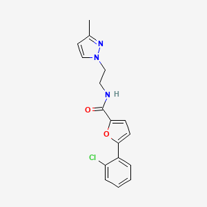 molecular formula C17H16ClN3O2 B5548024 5-(2-chlorophenyl)-N-[2-(3-methyl-1H-pyrazol-1-yl)ethyl]-2-furamide 
