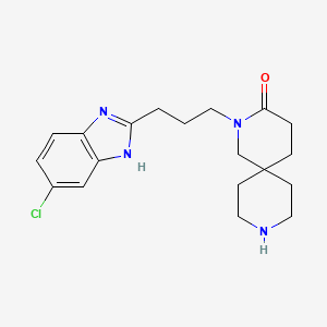 molecular formula C19H25ClN4O B5548037 2-[3-(5-chloro-1H-benzimidazol-2-yl)propyl]-2,9-diazaspiro[5.5]undecan-3-one dihydrochloride 
