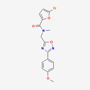 molecular formula C16H14BrN3O4 B5548057 5-溴-N-{[3-(4-甲氧基苯基)-1,2,4-恶二唑-5-基]甲基}-N-甲基-2-呋喃酰胺 