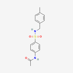molecular formula C16H18N2O3S B5548135 N-(4-{[(4-methylbenzyl)amino]sulfonyl}phenyl)acetamide 