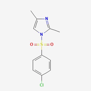 molecular formula C11H11ClN2O2S B5548137 1-[(4-氯苯基)磺酰基]-2,4-二甲基-1H-咪唑 CAS No. 5850-29-3
