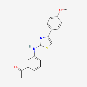 molecular formula C18H16N2O2S B5548145 1-(3-{[4-(4-methoxyphenyl)-1,3-thiazol-2-yl]amino}phenyl)ethanone 