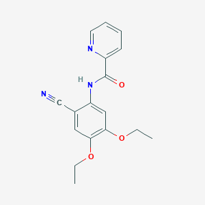 molecular formula C17H17N3O3 B5548163 N-(2-氰基-4,5-二乙氧基苯基)吡啶-2-甲酰胺 