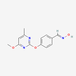 molecular formula C13H13N3O3 B5548194 4-[(4-methoxy-6-methyl-2-pyrimidinyl)oxy]benzaldehyde oxime 