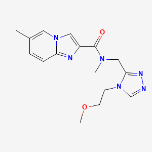 molecular formula C16H20N6O2 B5548250 N-{[4-(2-methoxyethyl)-4H-1,2,4-triazol-3-yl]methyl}-N,6-dimethylimidazo[1,2-a]pyridine-2-carboxamide 