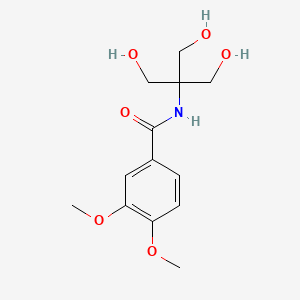 molecular formula C13H19NO6 B5548285 N-[2-hydroxy-1,1-bis(hydroxymethyl)ethyl]-3,4-dimethoxybenzamide CAS No. 288154-97-2