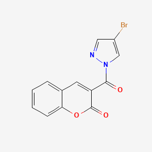 molecular formula C13H7BrN2O3 B5548298 3-[(4-bromo-1H-pyrazol-1-yl)carbonyl]-2H-chromen-2-one 