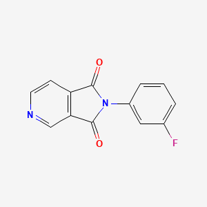 molecular formula C13H7FN2O2 B5548317 2-(3-氟苯基)-1H-吡咯并[3,4-c]吡啶-1,3(2H)-二酮 