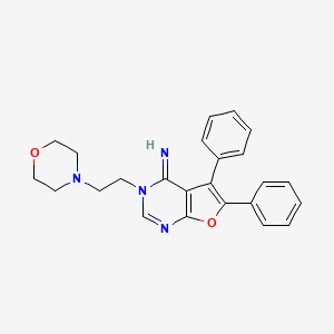 molecular formula C24H24N4O2 B5548334 3-[2-(4-吗啉基)乙基]-5,6-二苯基呋喃[2,3-d]嘧啶-4(3H)-亚胺 