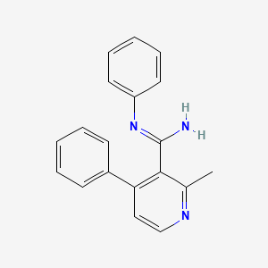 molecular formula C19H17N3 B5548372 2-methyl-N,4-diphenyl-3-pyridinecarboximidamide 