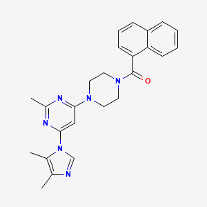molecular formula C25H26N6O B5548402 4-(4,5-dimethyl-1H-imidazol-1-yl)-2-methyl-6-[4-(1-naphthoyl)-1-piperazinyl]pyrimidine 