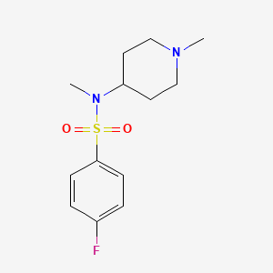 molecular formula C13H19FN2O2S B5548409 4-氟-N-甲基-N-(1-甲基哌啶-4-基)苯磺酰胺 