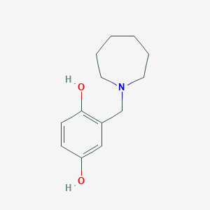 molecular formula C13H19NO2 B5548458 2-(1-azepanylmethyl)-1,4-benzenediol 