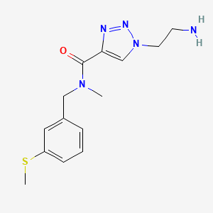 molecular formula C14H19N5OS B5548470 1-(2-aminoethyl)-N-methyl-N-[3-(methylthio)benzyl]-1H-1,2,3-triazole-4-carboxamide 