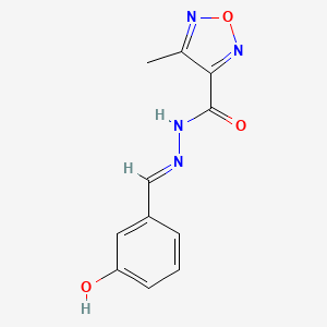 molecular formula C11H10N4O3 B5548508 N'-(3-hydroxybenzylidene)-4-methyl-1,2,5-oxadiazole-3-carbohydrazide 