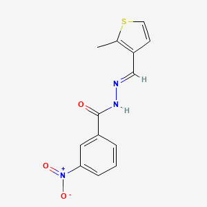 molecular formula C13H11N3O3S B5548525 N'-[(2-methyl-3-thienyl)methylene]-3-nitrobenzohydrazide 