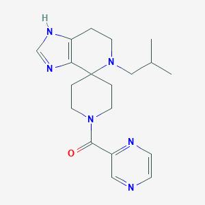 molecular formula C19H26N6O B5548550 5-异丁基-1'-(吡嗪-2-基羰基)-1,5,6,7-四氢螺[咪唑并[4,5-c]吡啶-4,4'-哌啶] 