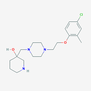 molecular formula C19H30ClN3O2 B5548597 3-({4-[2-(4-chloro-2-methylphenoxy)ethyl]-1-piperazinyl}methyl)-3-piperidinol dihydrochloride 
