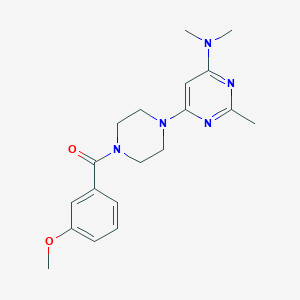 molecular formula C19H25N5O2 B5548687 6-[4-(3-methoxybenzoyl)-1-piperazinyl]-N,N,2-trimethyl-4-pyrimidinamine 