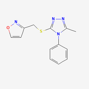 3-[(3-isoxazolylmethyl)thio]-5-methyl-4-phenyl-4H-1,2,4-triazole