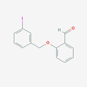 molecular formula C14H11IO2 B5548700 2-[(3-iodobenzyl)oxy]benzaldehyde 