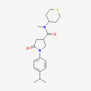 1-(4-isopropylphenyl)-N-methyl-5-oxo-N-(tetrahydro-2H-thiopyran-4-yl)-3-pyrrolidinecarboxamide