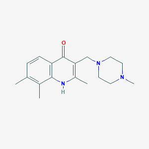 2,7,8-trimethyl-3-[(4-methyl-1-piperazinyl)methyl]-4-quinolinol