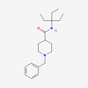 molecular formula C20H32N2O B5548716 1-benzyl-N-(1,1-diethylpropyl)-4-piperidinecarboxamide 