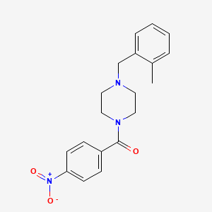 molecular formula C19H21N3O3 B5548727 1-(2-methylbenzyl)-4-(4-nitrobenzoyl)piperazine CAS No. 5934-81-6