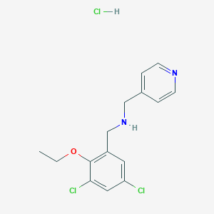 molecular formula C15H17Cl3N2O B5548728 (3,5-dichloro-2-ethoxybenzyl)(4-pyridinylmethyl)amine hydrochloride 