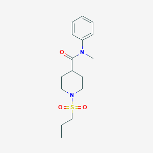 molecular formula C16H24N2O3S B5548824 N-methyl-N-phenyl-1-(propylsulfonyl)-4-piperidinecarboxamide 