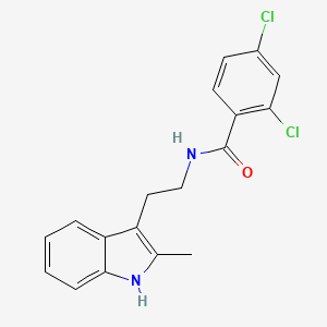 molecular formula C18H16Cl2N2O B5548834 2,4-dichloro-N-[2-(2-methyl-1H-indol-3-yl)ethyl]benzamide 