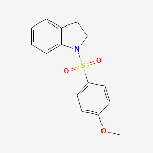 molecular formula C15H15NO3S B5548856 1-[(4-methoxyphenyl)sulfonyl]indoline CAS No. 346692-28-2