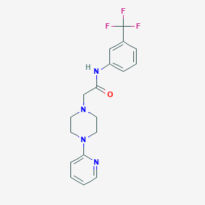 molecular formula C18H19F3N4O B5548878 2-[4-(2-pyridinyl)-1-piperazinyl]-N-[3-(trifluoromethyl)phenyl]acetamide 