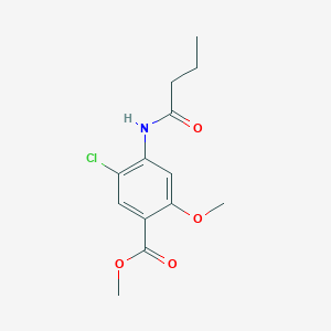 molecular formula C13H16ClNO4 B5548897 4-(丁酰氨基)-5-氯-2-甲氧基苯甲酸甲酯 