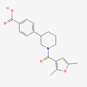 molecular formula C19H21NO4 B5548945 4-[1-(2,5-dimethyl-3-furoyl)piperidin-3-yl]benzoic acid 